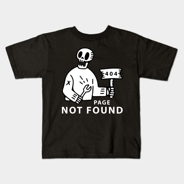 error 404 Kids T-Shirt by BUBBLEMOON